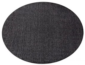 Šnúrkový koberec SIZAL TIMO 6272 čierny kruh