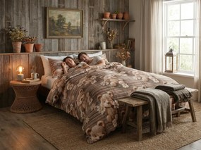 Obliečky z mikrovlákna SPRING BEAR hnedé Rozmer obliečky: 70 x 80 cm | 140 x 200 cm