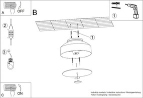 Zelené stropné svietidlo Blacko – Sollux
