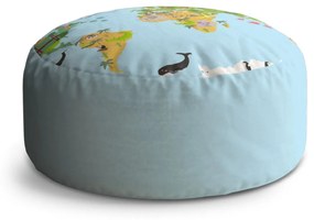 Sablio Taburet Zvieracia mapa sveta: 40x50 cm