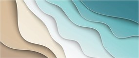Abstraktný obraz morského pobrežia (120x50 cm)