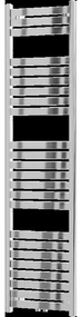 Mexen Uran kúpeľňový radiátor 1800 x 500 mm, 633 W, chróm - W105-1800-500-00-01
