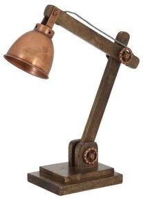 Drevená stolní lampička Elmer Copper - 50*15*45 cm