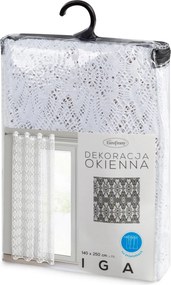 ZÁCLONA NA KRÚŽKOCH IGA 140X250 CM BIELA