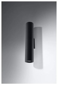 Čierne nástenné svietidlo Sollux Castro 2