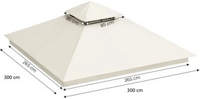 Strecha na záhradný pavilón 3x3 m, béžová, MultiGarden