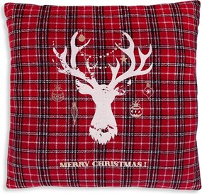 Vianočný dekoračný vankúš Best Time 45x45 cm, parožie