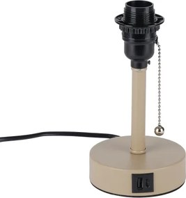 Brilagi - Stolová lampa s USB portom TABLON 1xE27/25W/230V béžová/biela