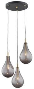 Argon 6105 - Luster na lanku OAKLAND 3xG9/6W/230V čierna