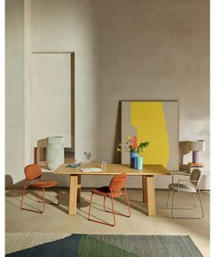 Rozkladací jedálenský stôl s prídavnou doskou s doskou v dubovom dekore 95x200 cm Arlen – Kave Home