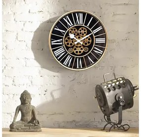 Nástenné hodiny NeXtime William Ø50 cm čierne