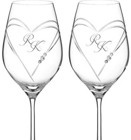 Dekorant Svadobné poháre na biele víno Aphrodite s krystaly Swarovski 360ml 2KS VARIANTA 2