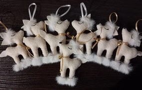 Ručne šité vianočné ozdoby Srnky mix