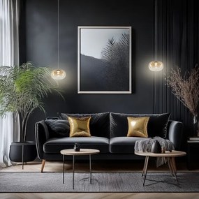 LED Luster na lanku VASO LED/4W/230V pr. 18 cm zlatá/dymová