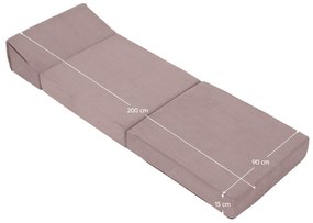 Skladacie kreslo/matrac MALEN, svetlo ružová
