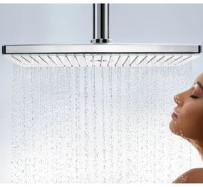 HANSGROHE Rainmaker Select horná sprcha 3jet EcoSmart, 466 x 300 mm, s prívodom zo stropu 100 mm, biela/chróm, 24016400