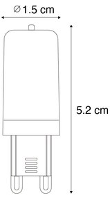 Sada 5 stmievateľných LED žiaroviek G9 3W 280 lm 2700K