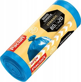 Vrecia na odpad CLASSIC 80L 20 ks Paclan Blue Waste 70 x 90cm