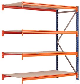 Kovový regál LONGSPAN, prídavný modul 200x185x80cm, 800kg na policu