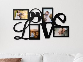drevko Drevený fotorámik Love na stenu Farba dekorácie: Čierna