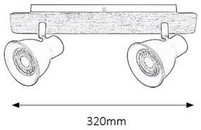 Rabalux 5903 - Bodové svietidlo MAC 2xGU10/15W/230V