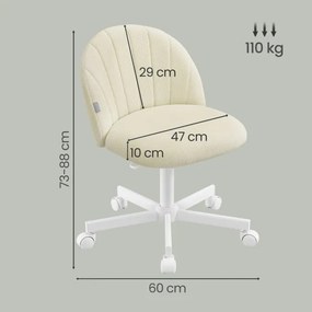 Kozmetická stolička s kolieskami OBGB35027L101 béžová
