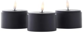 Brilliant - SADA 3x LED sviečok BOUGIE LED/2xAA IP44 čierna/dymová