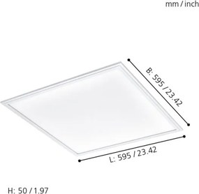 Eglo 33204 - LED RGBW Stmievateľné svietidlo SALOBRENA-C LED/34W/230V + DO