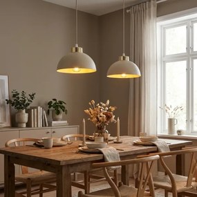 BRILAGI - Závesný luster na lanku MOON 2xE27/60W/230V béžová/zlatá