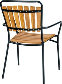 Záhradná stolička Canvoria 4 (prírodná + čierna). Akcia -9%. Vlastná spoľahlivá doprava až k Vám domov. 1146707