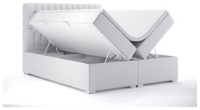 Kontinentálna posteľ 160 cm Daliny (biela ekokoža) (s úložným priestorom). Vlastná spoľahlivá doprava až k Vám domov. 1044205