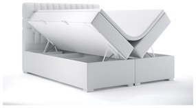 Manželská posteľ Boxspring 180 cm Daliny (biela ekokoža) (s úložným priestorom). Vlastná spoľahlivá doprava až k Vám domov. 1044206