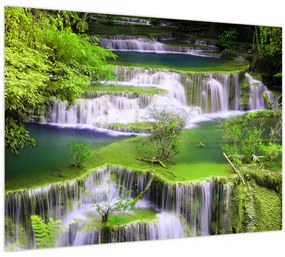 Obrázok - Vodopády Huay Mae Khamin, Kanchanaburi, Thajsko (70x50 cm)