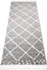 TA Koberec F128B TMAVO SIVÁ/KRÉMOVÁ BOHO Rozmer: 100x160 cm