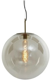 Závesné svietidlo v bronzovej farbe so skleneným tienidlom ø 48 cm Medina – Light &amp; Living