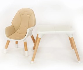 New Baby Jedálenská stolička Grace 3v1 béžová, 61 x 101 x 61 cm