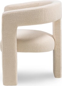 Dizajnové kreslo Lory bouclé béžové