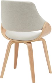 Sada 2 ks jedálenskej stoličky Vangale, látka - natura/krémová