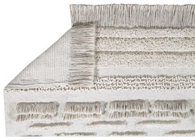 Svetlosivo-krémový prateľný ručne tkaný bavlnený koberec 140x200 cm Air Natural – Lorena Canals