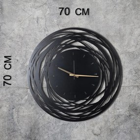 Nástenné hodiny Lines 70 cm čierne