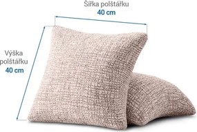 Bielastické poťahy GRAFITI NOVÉ béžové obliečky na vankúšiky 2 ks (40 x 40 cm)