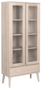 Vitrína v dekore duba v prírodnej farbe 80x178 cm Nagano – Actona