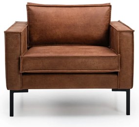 Hnedé kreslo z imitácie kože Rate - Scandic