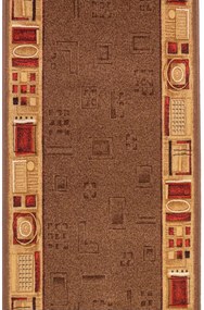 Koberce Breno Behúň JENA 44, šíře role 100 cm, hnedá, viacfarebná