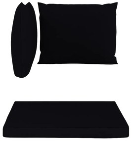 Set polstrovania na záhradný nábytok MAJKEN, čierny