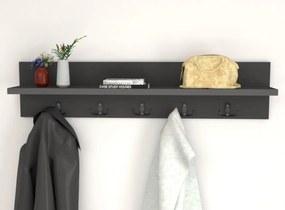 Nástenný vešiak VIRTON, antracit