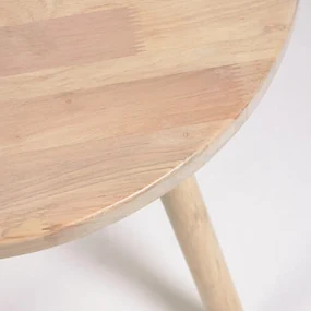 Detský stôl z kaučukového dreva Kave Home Dilcia, ø 55 cm