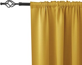 Žltý záves OXFORD 140x250 cm Zavesenie: Kovové krúžky