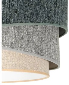 Duolla-Prisadený luster KOBO ECO REC. 1xE27/15W/230V pr.45 cm zelená/šedá/krémová