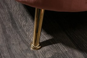 Trojmiestna pohovka ARIELLE 220 cm nadčasová ružová zamatová